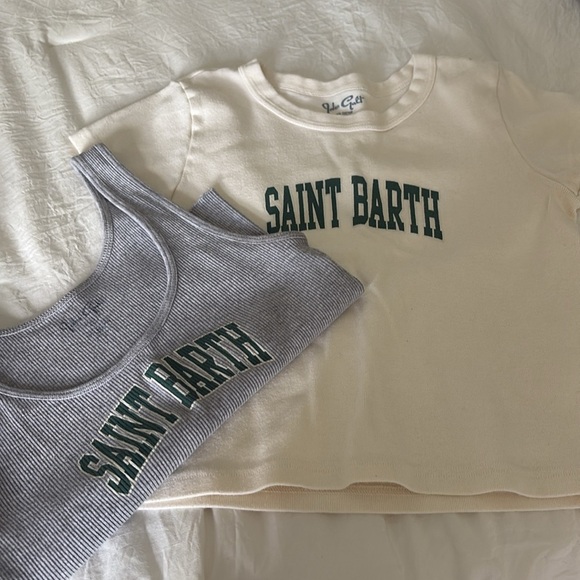Brandy Melville Saint Barth Tee and Tank bundle - Picture 1 of 9